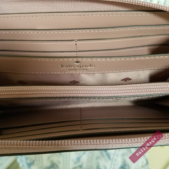 KATE SPADE NEDA GLITTER GRETA COURT PEONY WALLET - Picture 5 of 6